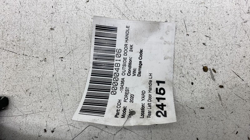 2019-2024 Subaru Forester Rear Driver Side Exterior Door Handle Outer Left Gray