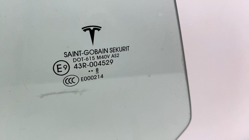 ⭕17-23 Tesla Model 3 Rear Passenger Side Door Window Glass Right Singl