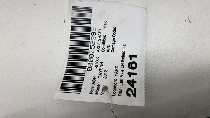 2011-2018 Porsche Cayenne Rear Driver Side CV Axle Shaft Halfshaft Lef