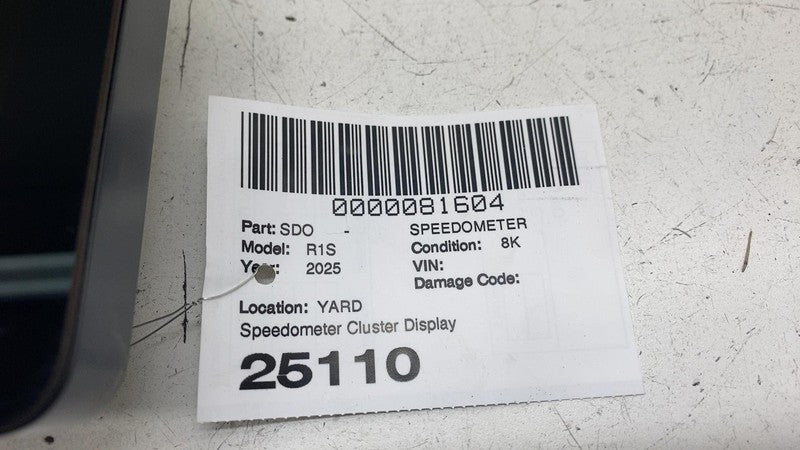 PT00949509B ⭕ 22-25 Rivian R1S Dash Speedometer Gauge Cluster Display Screen PT00949509-B
