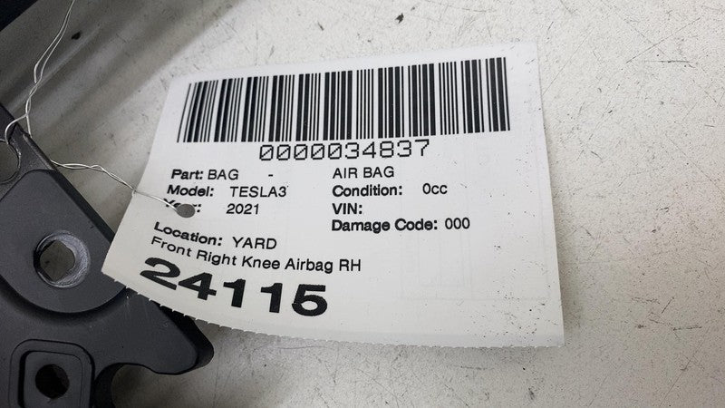 107782600D ⭕ 2017-2023 Tesla Model 3 Y Right Lower Knee Safety Airbag Module 1077826-00-D