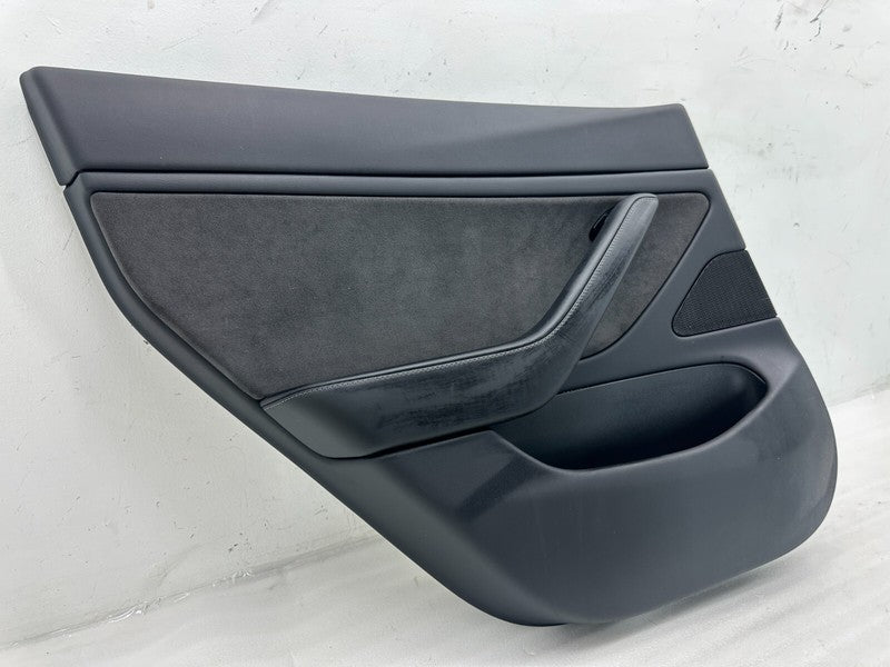 109041301I ⭕ 17-20 Tesla Model 3 M3 Rear Side Door Panel Trim Cover Black Left 1090413-01-I