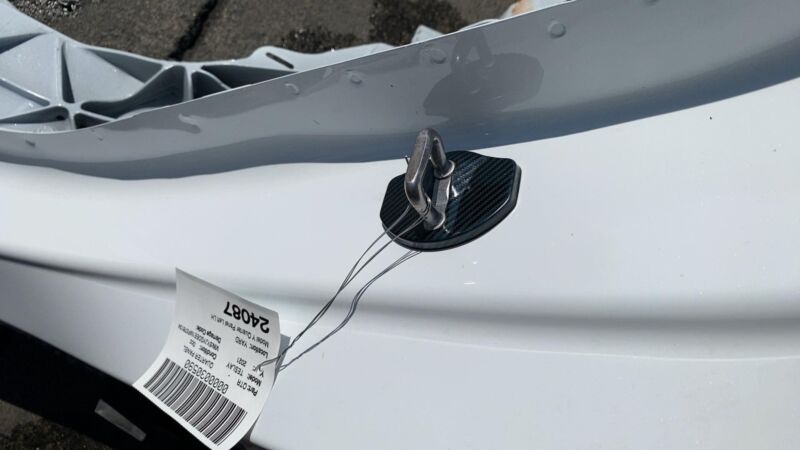 ⭕ 2020-2023 Tesla Model Y Rear Left Quarter Panel Structural Cutout White PPSW