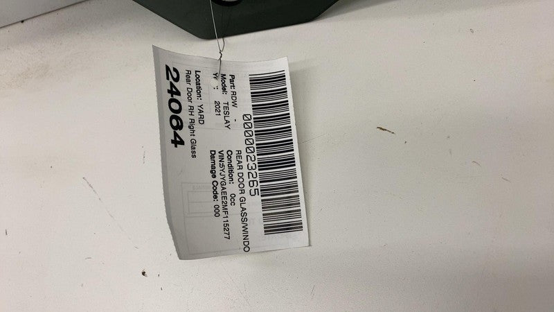 ⭕ 2020-2024 Tesla Model Y MY Rear Passenger Side Door Window Glass Rig