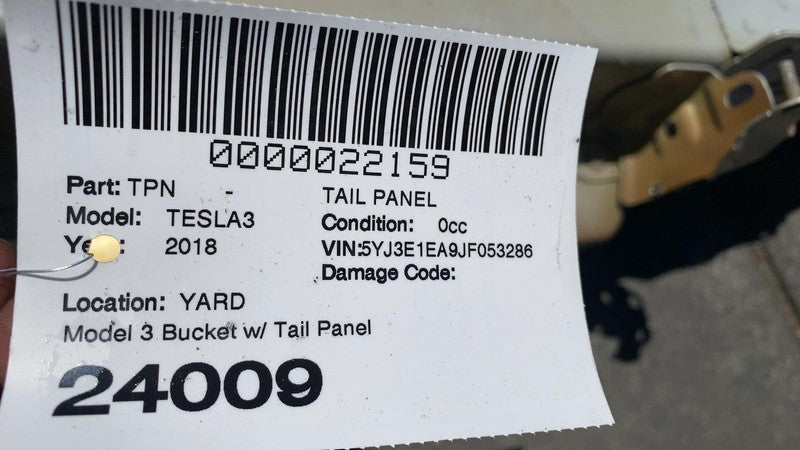 ⭕ 2017-2023 Tesla Model 3 Rear Tail Panel Bucket + Upper & Lower Rail Structural