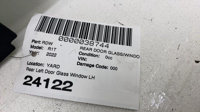 ⭕ 2022-2024 Rivian R1T Rear Left Driver Side Door Glass Window LH PT00