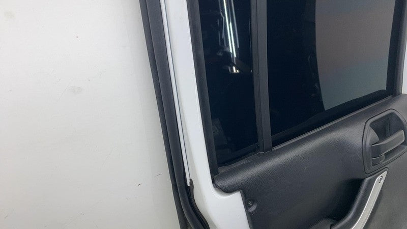 ⭕ 12-18 Jeep Wrangler Rear Driver LH Door Panel w/ Window Glass Left White - PW7