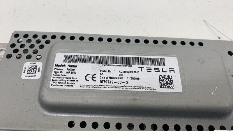 107974900D ⭕ 2017-2023 Tesla Model 3 Harman Becker Radio FM/HD Receiver Module 1079749-00-D