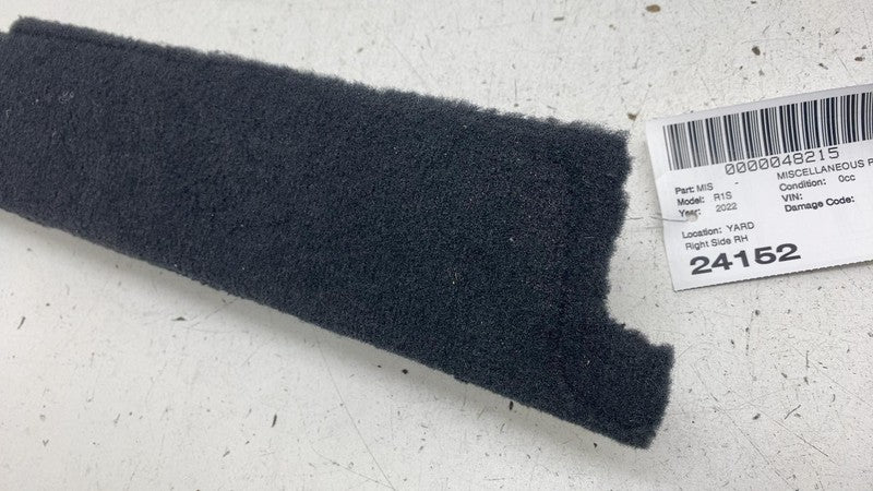 PT00042771H 2022-2024 Rivian R1S Rear Right Side Cargo Storeage Lower Floor Carpet Panel OEM