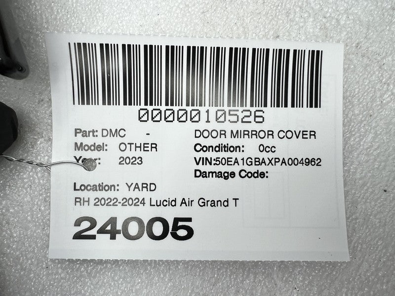 P11-C67030-04 ⭕ 22-24 Lucid Air Right Mirror Trap Door Bottom Camera Cover Black P11-C67030-04