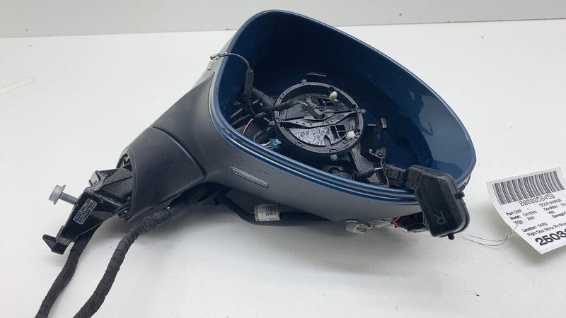 2225.6166BG5D ⭕ 19-23 Cayenne Right Power Folding Door Mirror w/ Blind Spot Blue RH (No Glass)