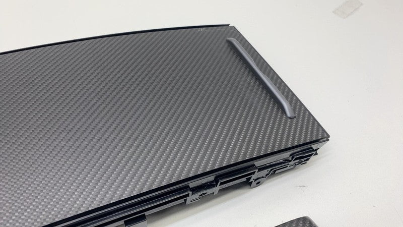 ⭕ 16-20 Model S Center Console Cover w/ Cupholder Trim Carbon Fiber 10