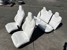 ⭕ 18-20 Tesla Model S Left & Right Front Bucket Seat + Rear 2nd Row Seat White