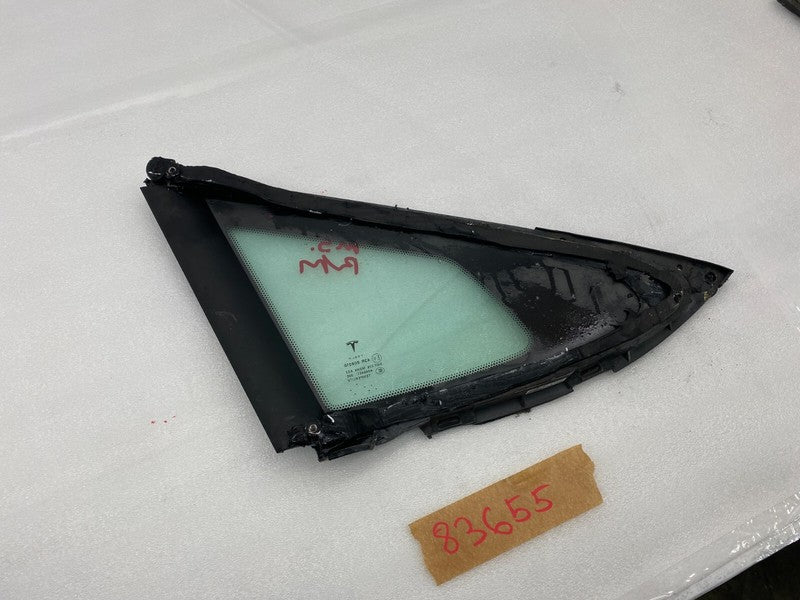 E6 43R-008010 ⭕ 2012-2020 Tesla Model S Rear Passenger Side Quarter Fixed Glass Right Assembly