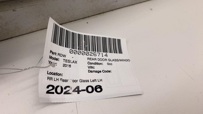 ⭕ 2016-2020 Tesla Model X MX Rear Driver Side Door Window Glass Left L