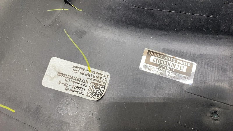 2020-2024 Tesla Model Y Passenger Side B-Pillar Lower Trim Cover Panel