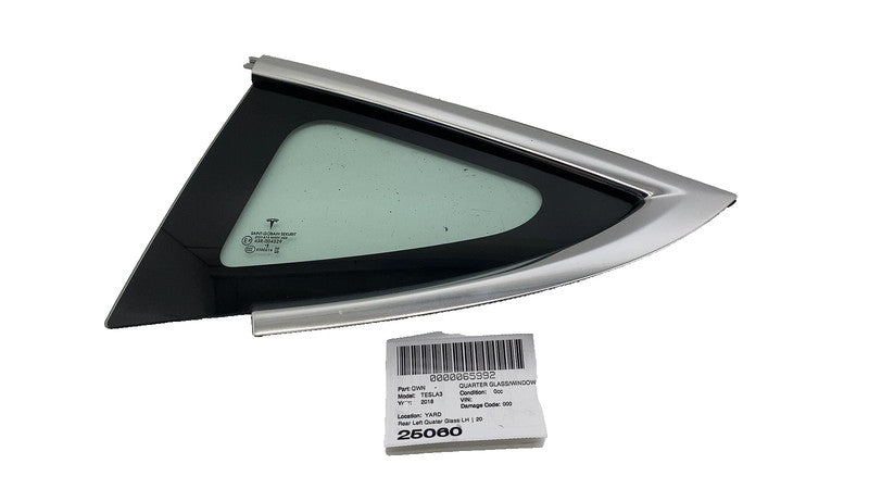 108070300C ⭕ 2017-2020 Tesla Model 3 Rear Left Quarter Fixed Window Glass LH 1080703-00-C