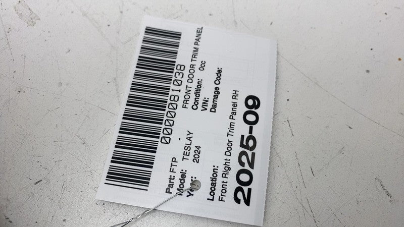 1697295 01 I ⭕ 20-24 Model Y Front Passenger Door Panel Trim Card Cover Right RH 1697295-01-I