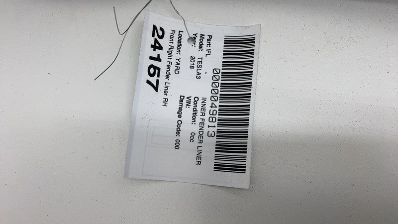 108158200D ⭕ 18-23 Tesla Model 3 Front Right Wheel Fender Liner Splash Shield 1081582-00-D