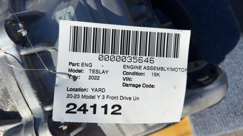 ⭕ 2022-2023 Tesla Model 3 Y Front Drive Unit Engine Electric Motor Assembly AWD