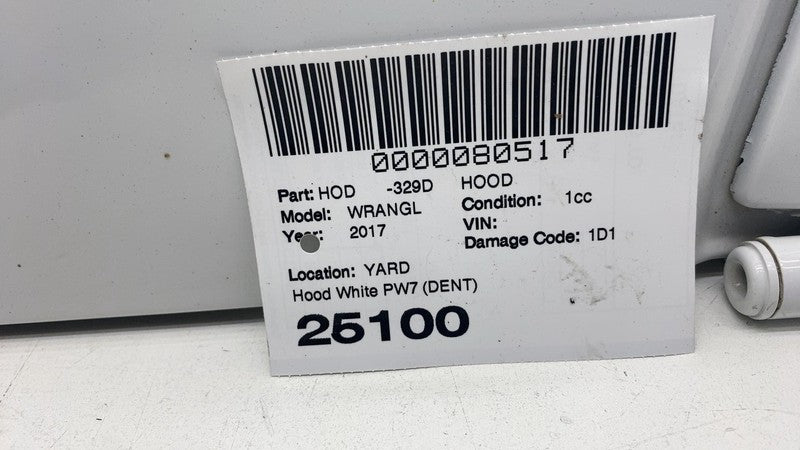 47480846AA ⭕ 2013-2017 Jeep Wrangler Front Bonnet Hood Shell Panel OEM White PW7 47480846AA