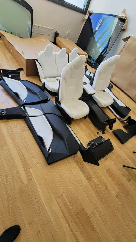 ⭕ 2020 Tesla Model S MS SET of Front and Rear Seats With Door Panel Trim Cushion