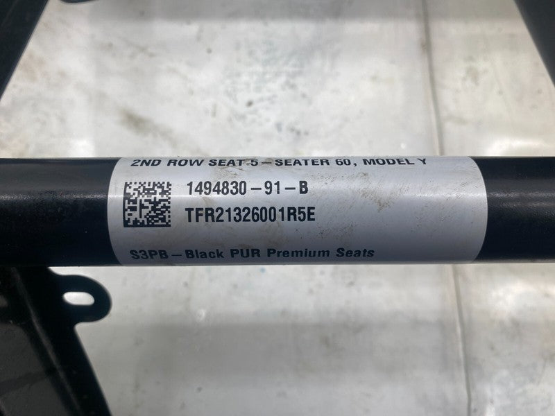 1494881-00-B ⭕ 2020-2022 Tesla Y MY Left 2nd Row Seat (5-Seater) Frame & Upper Cushion Black