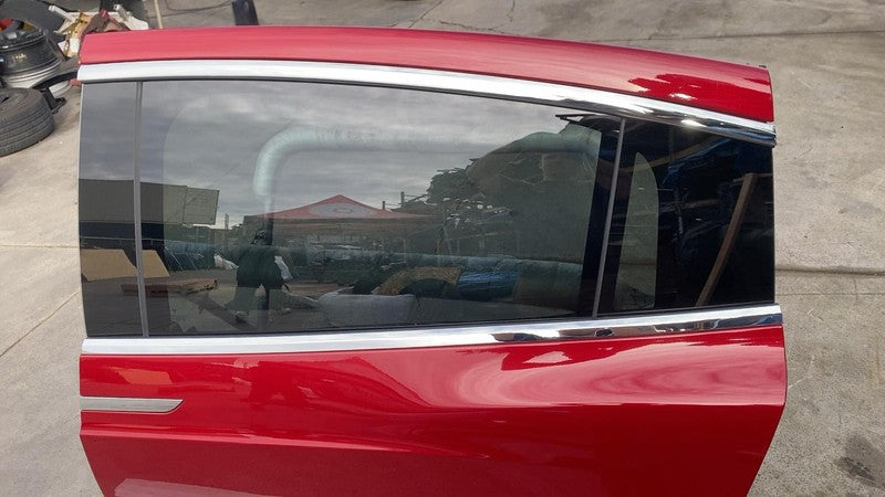 ⭕ 16-25 Tesla Model X Rear Left Falcon Door Shell Panel LH Red PPMR 10