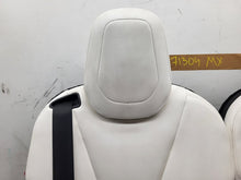 ⭕ 2016-2020 Tesla Model X Rear Left & Right 3rd Row Seat Upper Cushion White OEM