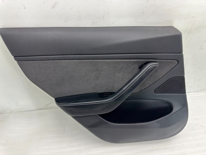 109041301I ⭕ 17-20 Tesla Model 3 M3 Rear Side Door Panel Trim Cover Black Left 1090413-01-I