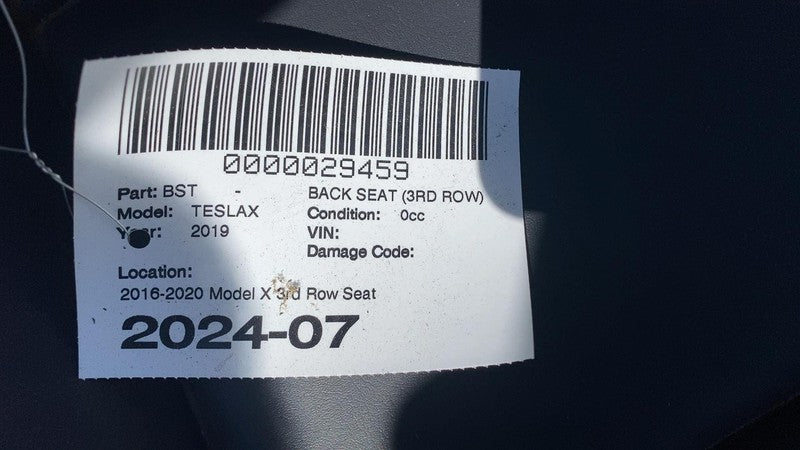 ⭕2016 2017 2018 2019 2020 Tesla Model X Rear 3rd Row Seat Leather Blac