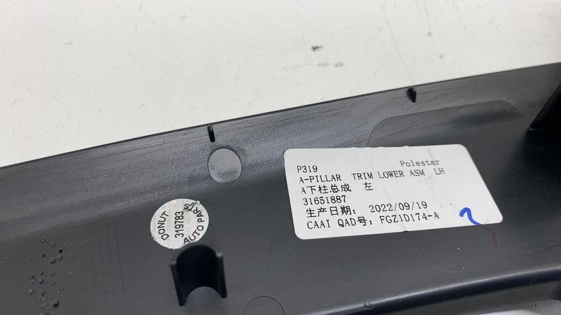 31651930 ⭕ 21-24 Polestar 2 Front Driver Side A-Pillar Middle Cover Panel Left 31651930