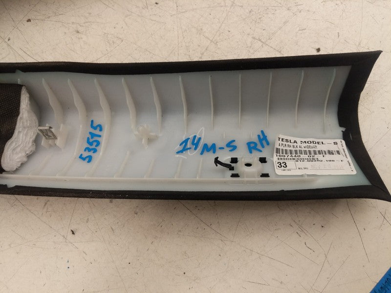 ⭕ 12-15 Tesla Model S Upper Left & Right A-Pillar Trim 1007440-02-F/10