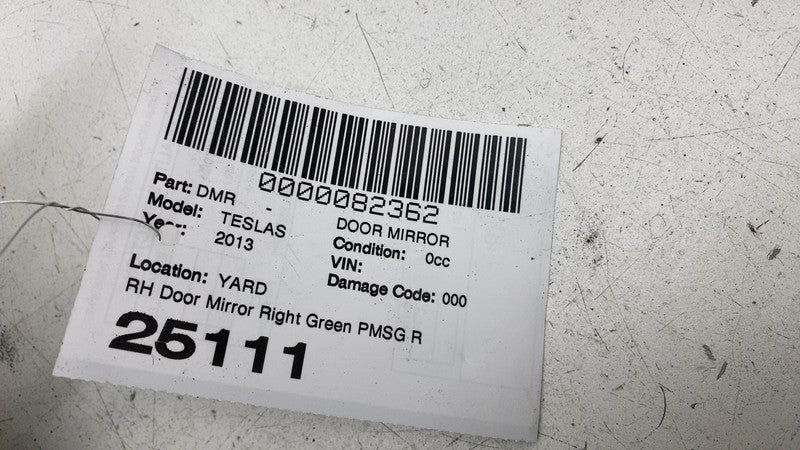 ⭕ 12-15 Model S MS Right Exterior Rear View Door Mirror Green PMSG 600