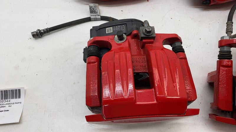 ⭕ 19-20 Model X SET of Brake Caliper Red w/ Hose Line 1078541-01-B/107