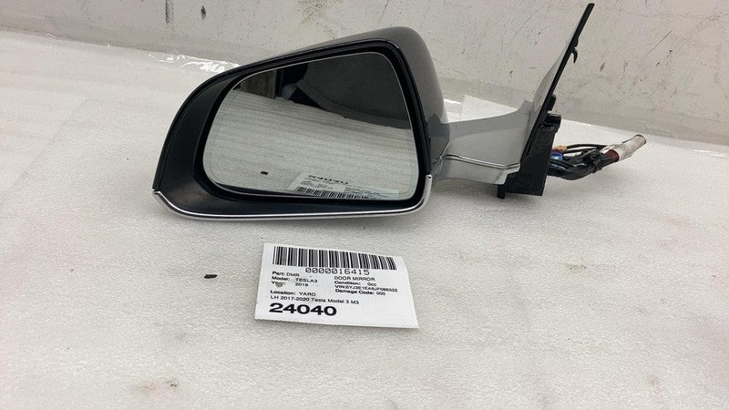 1110777-99-H ⭕ 2017-2020 Model 3 Exterior Rear View Door Mirror Left Black PBSB 1110777-99-H