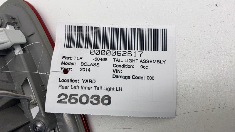 A2469066300 ⭕2013-2014 Mercedes-Benz B Electric Drive Rear Left Inner Tail Light A2469066300