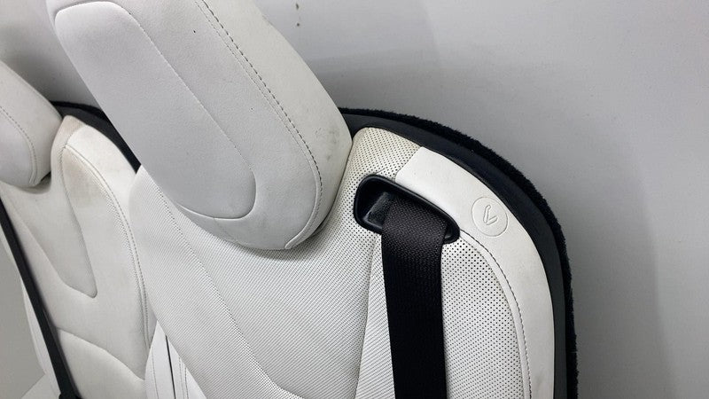 ⭕ 2021-2025 Tesla Model X Rear Left & Right 3rd Row Seat Leather White