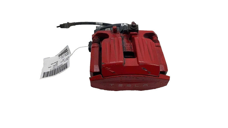 ⭕16-20 Model X Rear Driver Side Caliper Red w/ Brake Hose Line Left 10