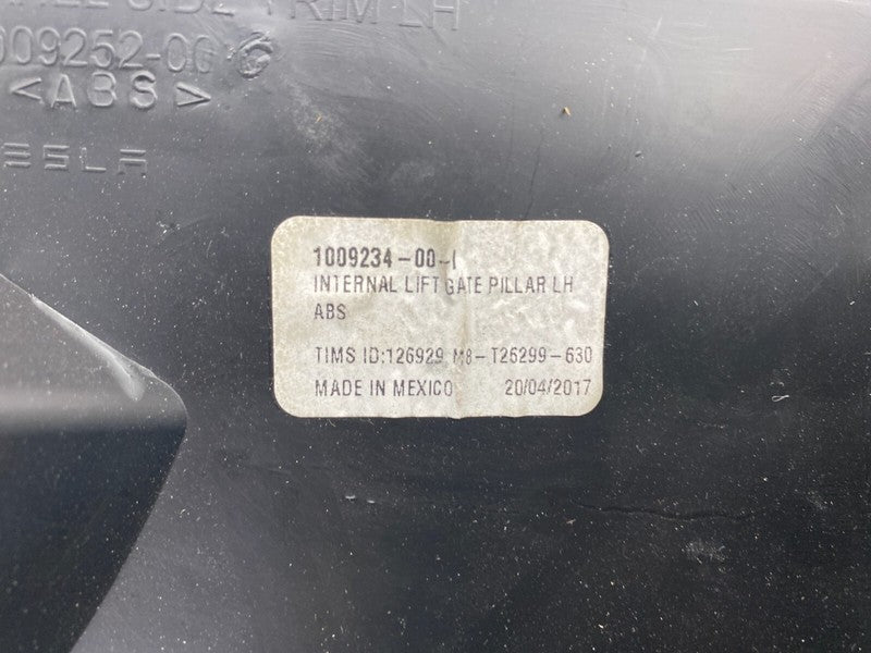 100923400I ⭕12-20 Tesla Model S Rear Left Trunk Liftgate Panel Side Trim Cover 1009234-00-I