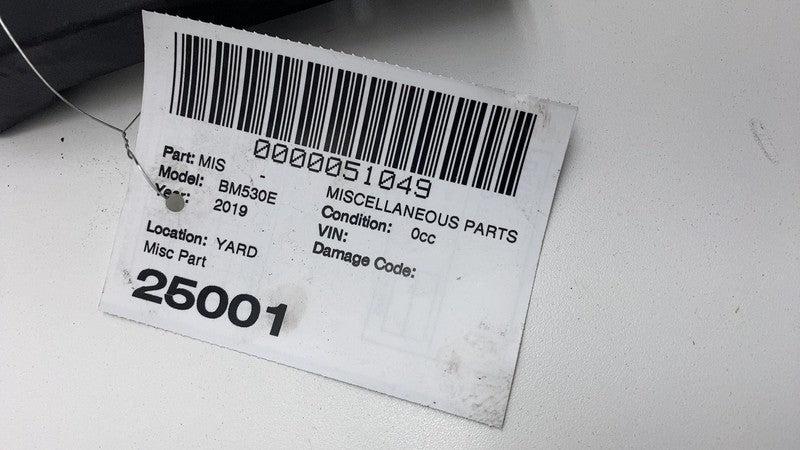 2019 BMW 530e Front Bumper Center License Plate Bracket Holder 5113946