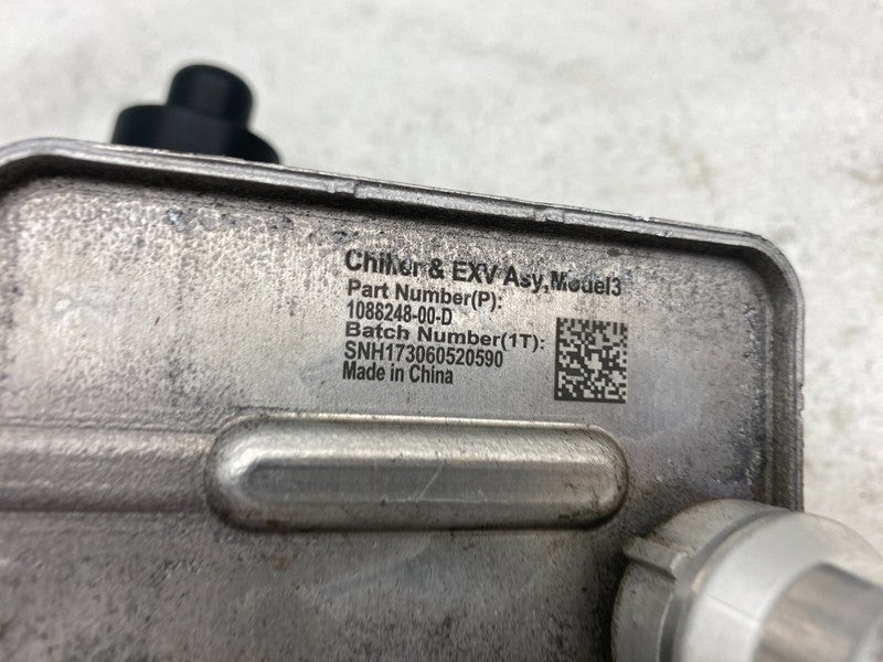 1088248 00 D ⭕ 2017-2022 Tesla Model 3 M3 Chiller EXV Oil Fluid Cooler Assembly 1088248-00-D