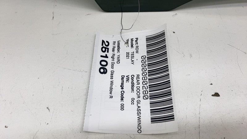 E9 43R-004553 ⭕ 2020-2021 Tesla Model Y Rear Passenger Door Window Glass Right (Single Pane)