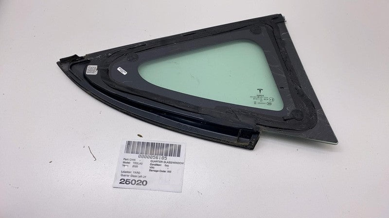 1514978 00 2017-2020 Tesla Model 3 M3 Rear Driver Side Corner Window Quarter Glass Left LH
