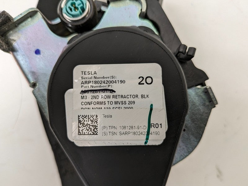 108128101D ⭕ 2017-2023 Model 3 Rear Left or Right 2nd Row Seatbelt Retractor 1081281-01-D