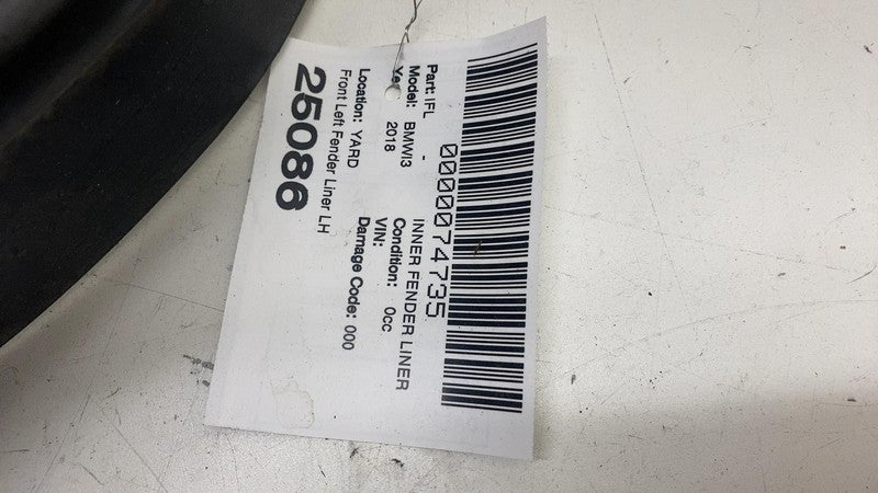 51717368599 ⭕ 2014-2021 BMW i3 Front Left Wheel Inner Fender Liner Splash Shield 51717368599
