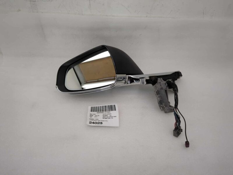 2012-2015 Tesla Model S MS Left Exterior Rear View Door Mirror LH Black - PBSB