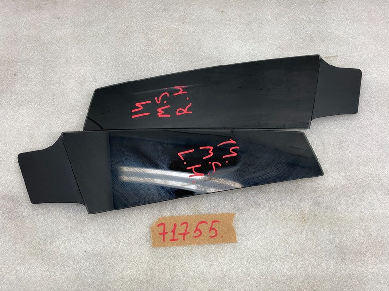 14942 ⭕ 2012-2015 Tesla Model S Left & Right Side B-Pillar Molding Applique Glass Trim