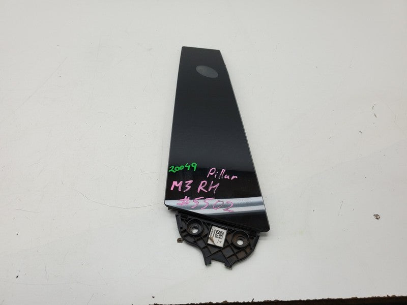 1100441 00 B ⭕17-23 Model 3 Right B-Pillar Applique Glass Trim Molding w/ Camera 1100441-00-B