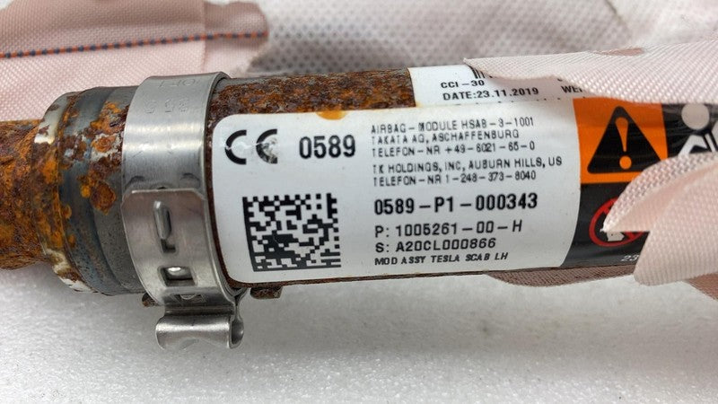 ⭕ 12-20 Tesla Model S Driver Side Roof Curtain Safety Airbag Left 1005